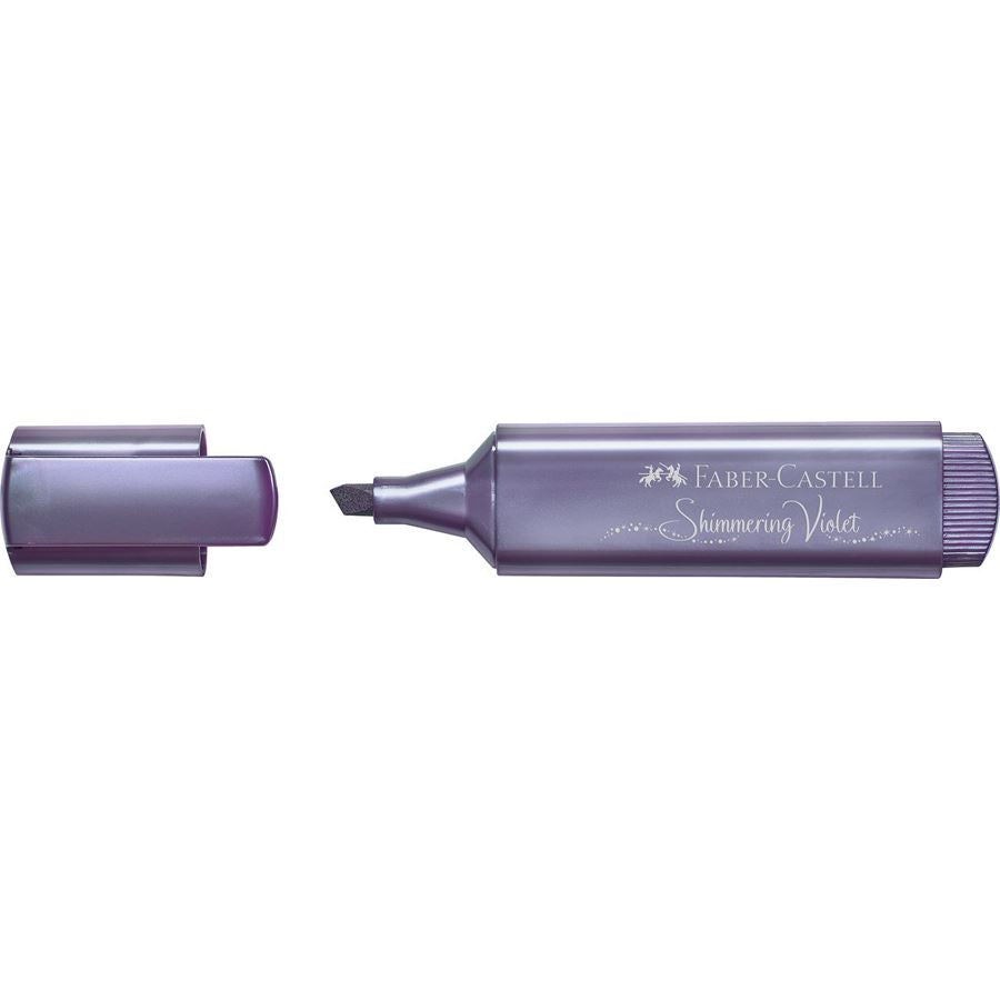 Sublinhador Metálico Violeta Brilhante com Glitter Faber-Castell