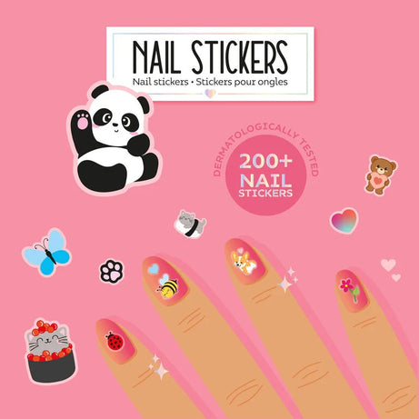 +200 Autocolantes para as Unhas Panda Legami