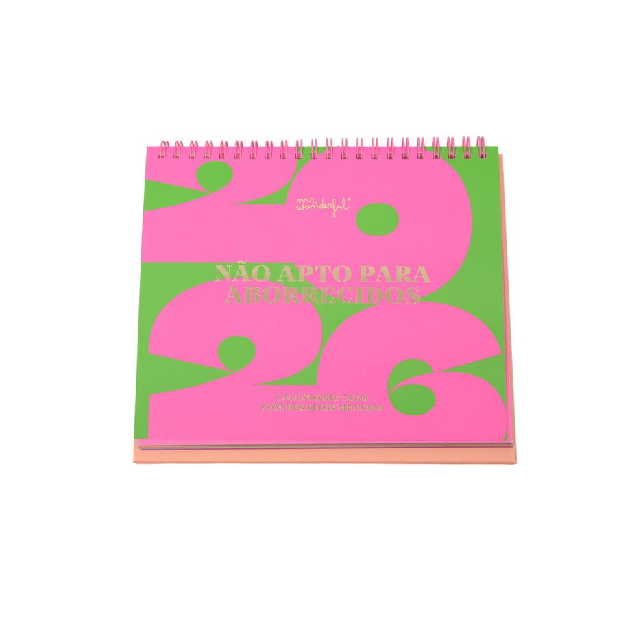 Calendário de Secretária Mr.Wonderful 2026 "Não Apto para Aborrecidos"