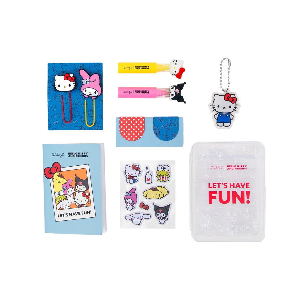 Kit de Papelaria e para Decorar  Agenda Mr.Wonderful Hello Kitty & Friends