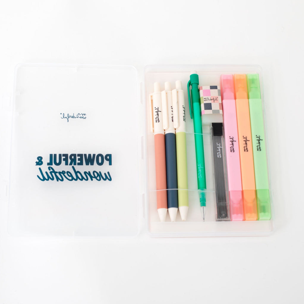 Conjunto Papelaria Powerful Mr.Wonderful