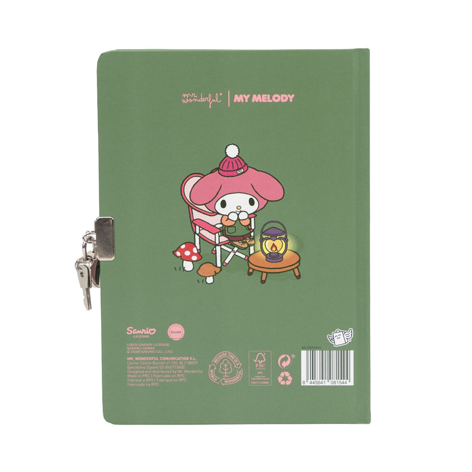 Diário Secreto + Caneta Apagável  My Melody Mr.Wonderful