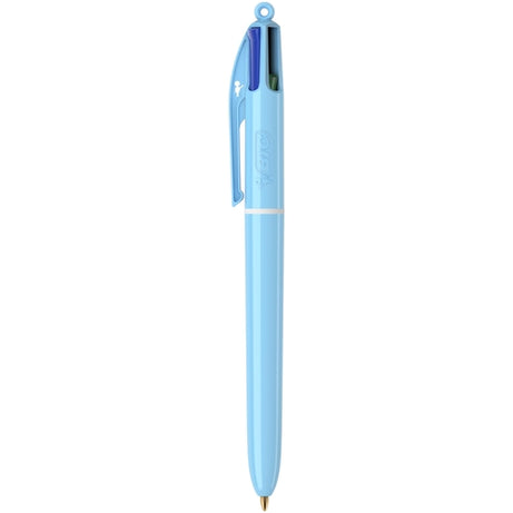 Caneta BIC com 4 Cores Azul Pastel