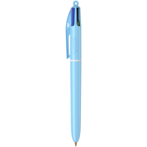 Caneta BIC com 4 Cores Azul Pastel