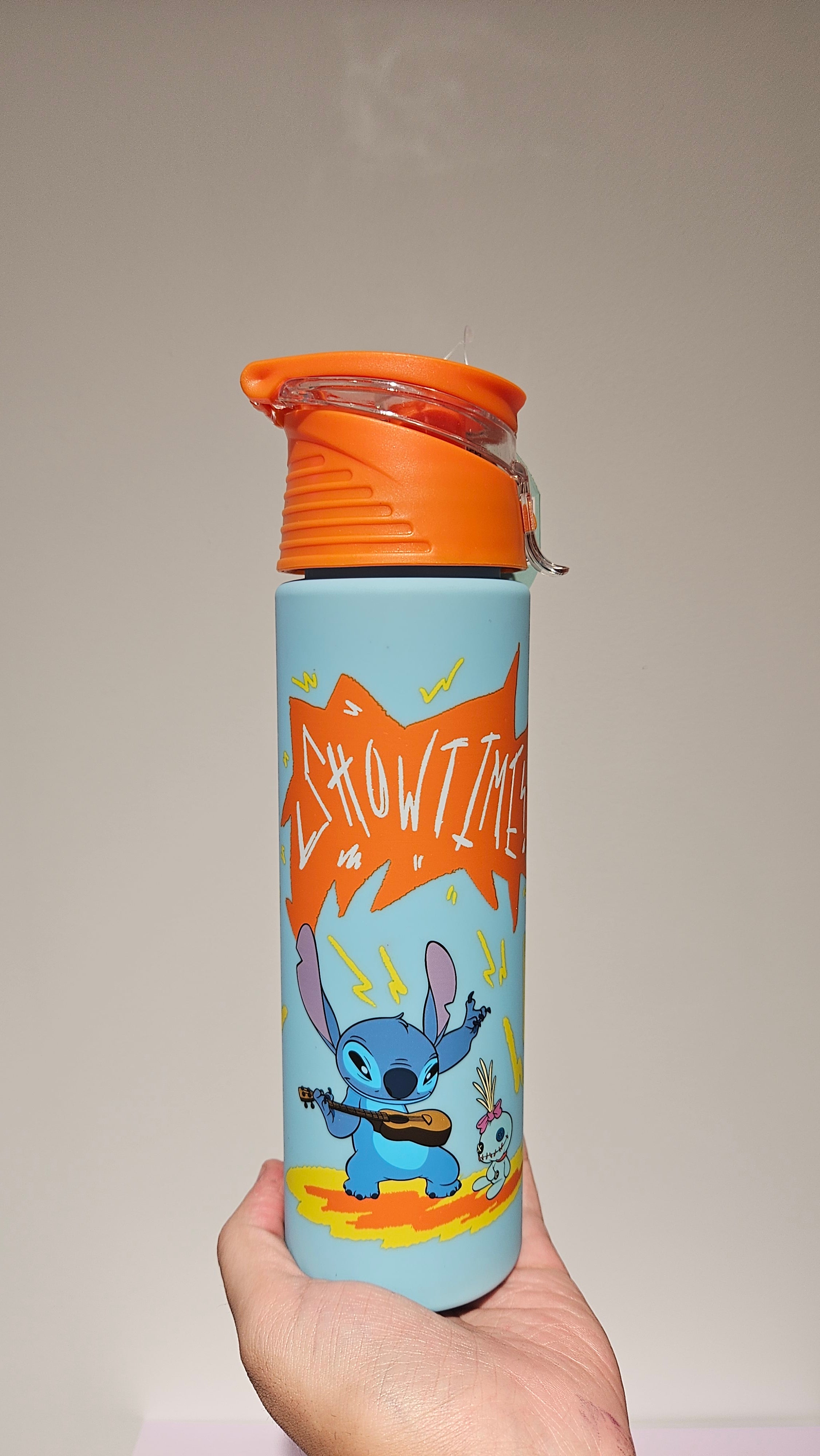 Garrafa Stitch com Tampa Click