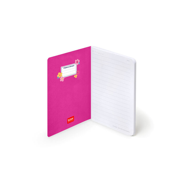 Caderno A6 Pautado Flores Legami