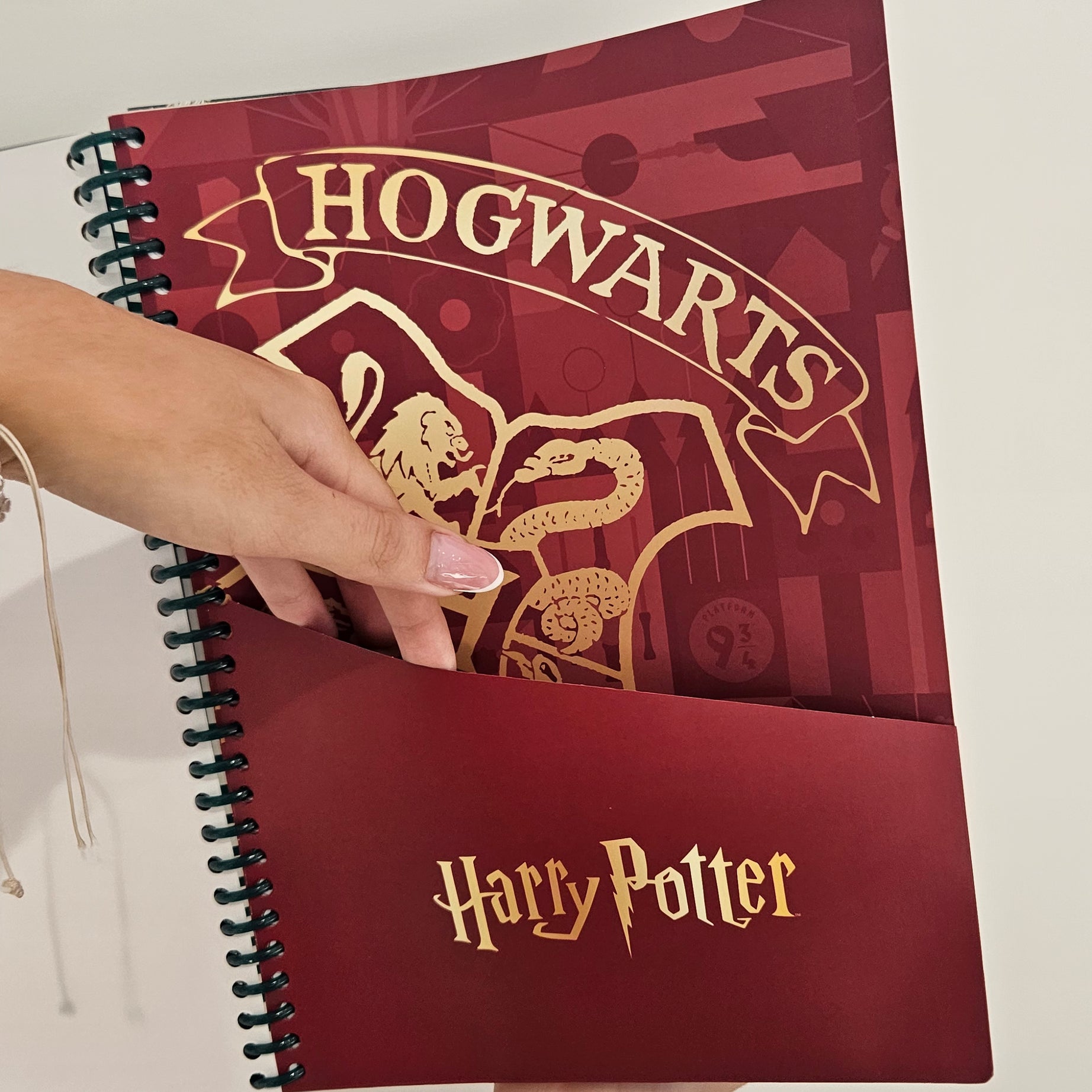 Caderno A4 em Espiral Quadriculado Harry Potter com Autocolantes e Envelope
