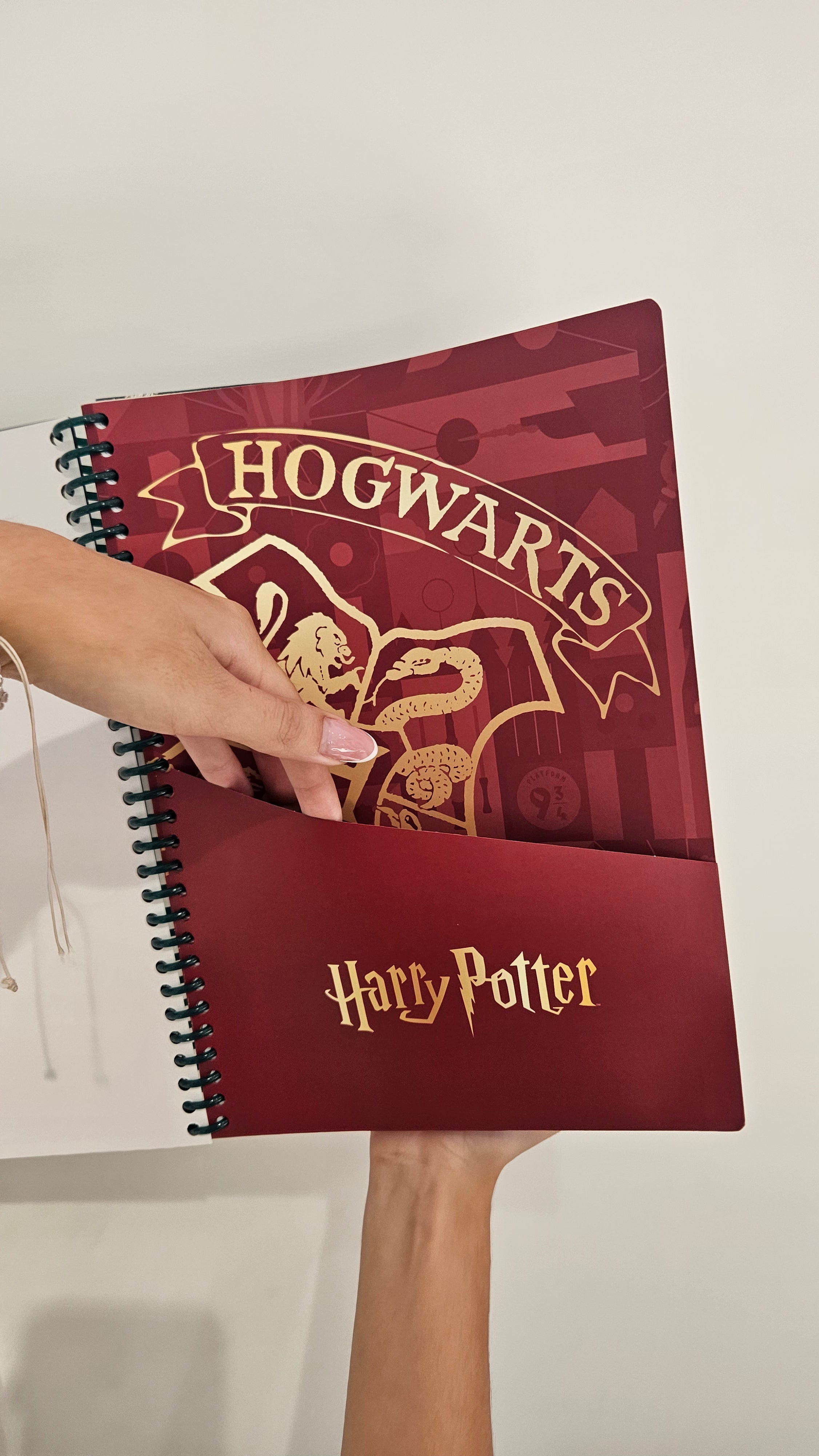 Caderno A4 em Espiral Quadriculado Harry Potter com Autocolantes e Envelope
