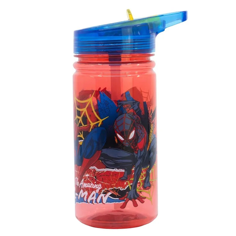 Garrafa Homem Aranha com Palhinha
