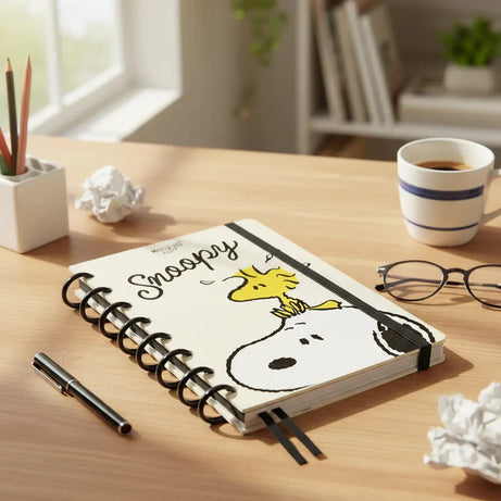 Caderno A5 Sistema de Discos Inteligente Snoopy