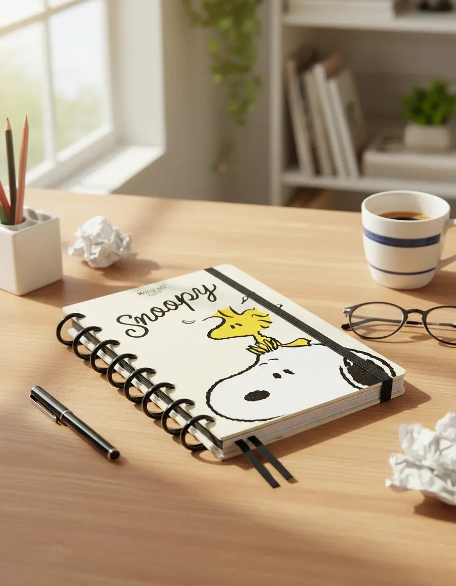 Caderno A5 Sistema de Discos Inteligente Snoopy