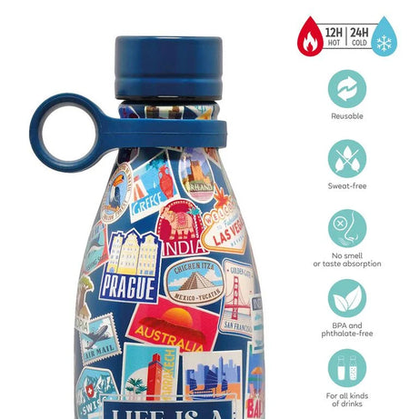 Garrafa Térmica 800ml Travel Stickers Legami