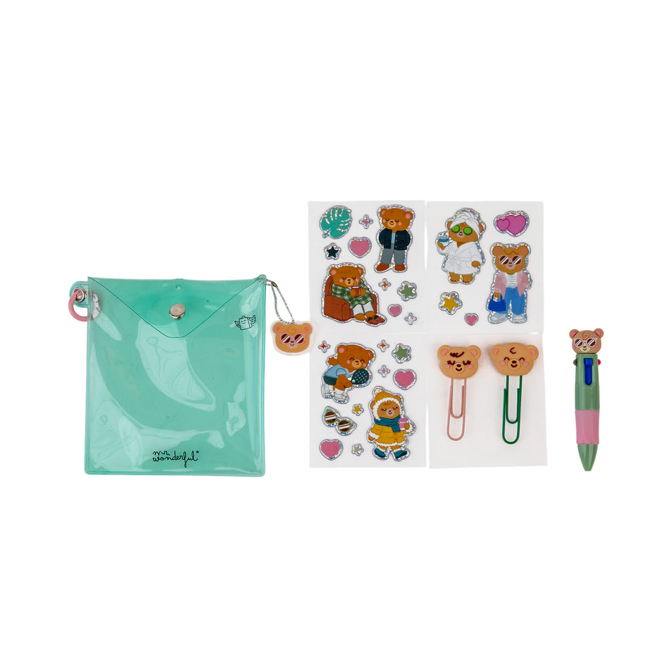 Kit Para Decorar a Tua Agenda Urso Mr.Wonderful
