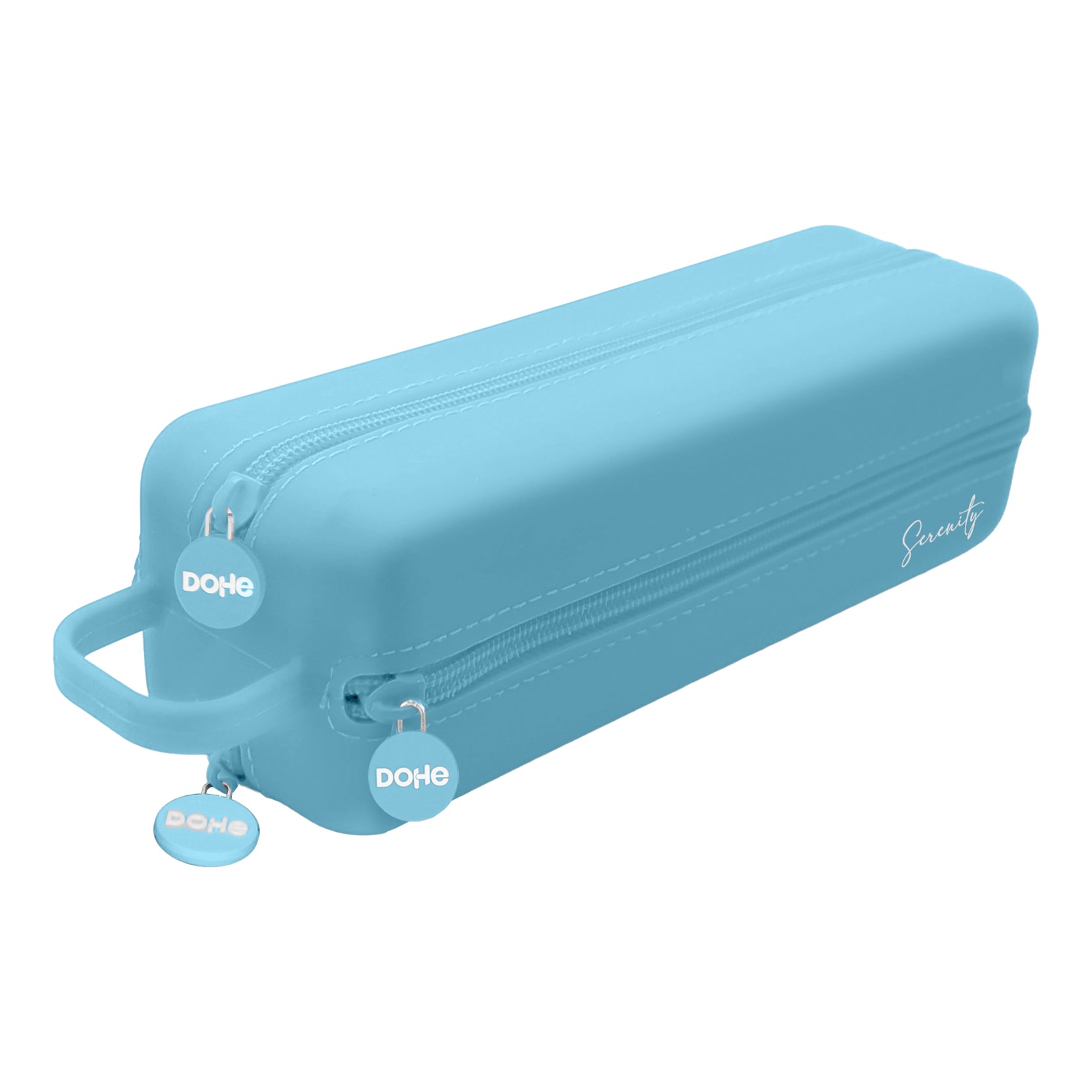 Estojo em Silicone com 4 Divisórias Azul Pastel Dohe
