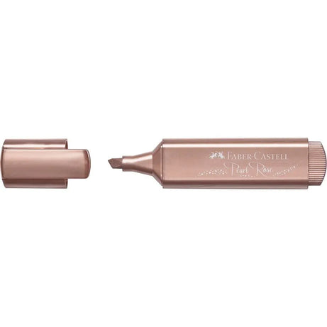 Sublinhador Metálico com Glitter Rosa Pérola Faber-Castell