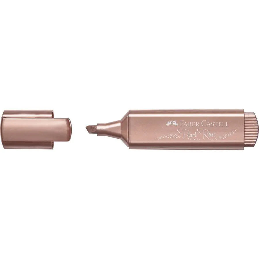 Sublinhador Metálico com Glitter Rosa Pérola Faber-Castell