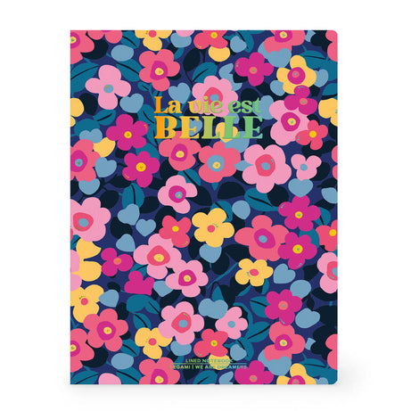 Caderno Grande B5 Pautado Flores Legami