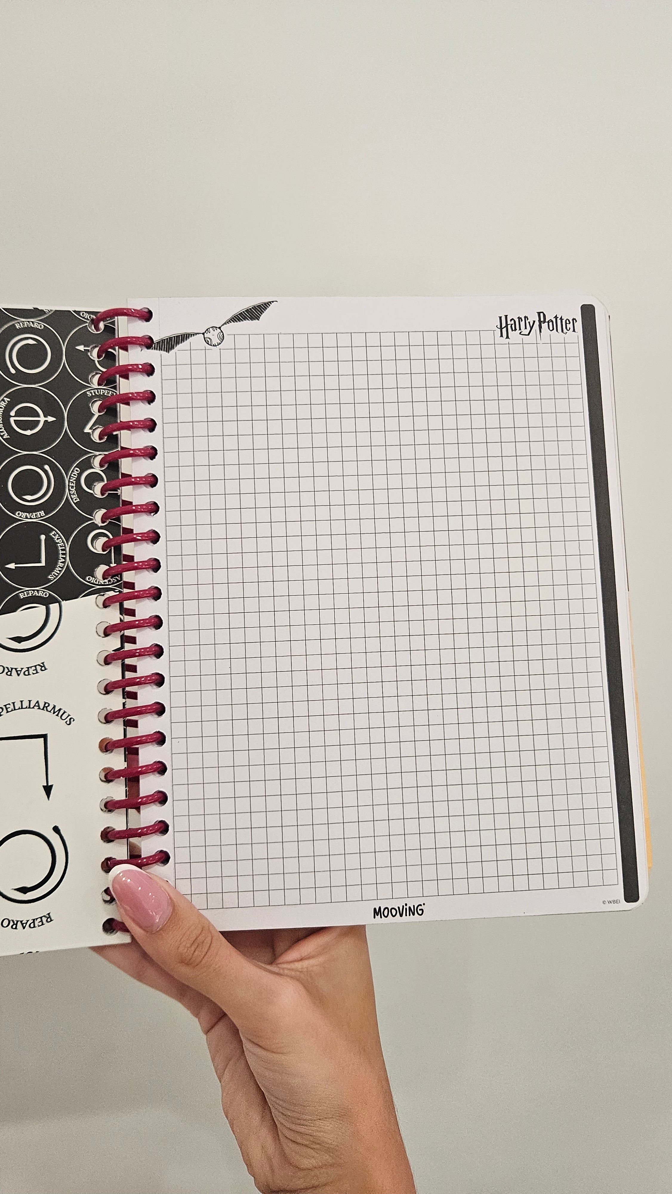 Caderno A5 em Espiral Quadriculado Harry Potter com Autocolantes e Envelope