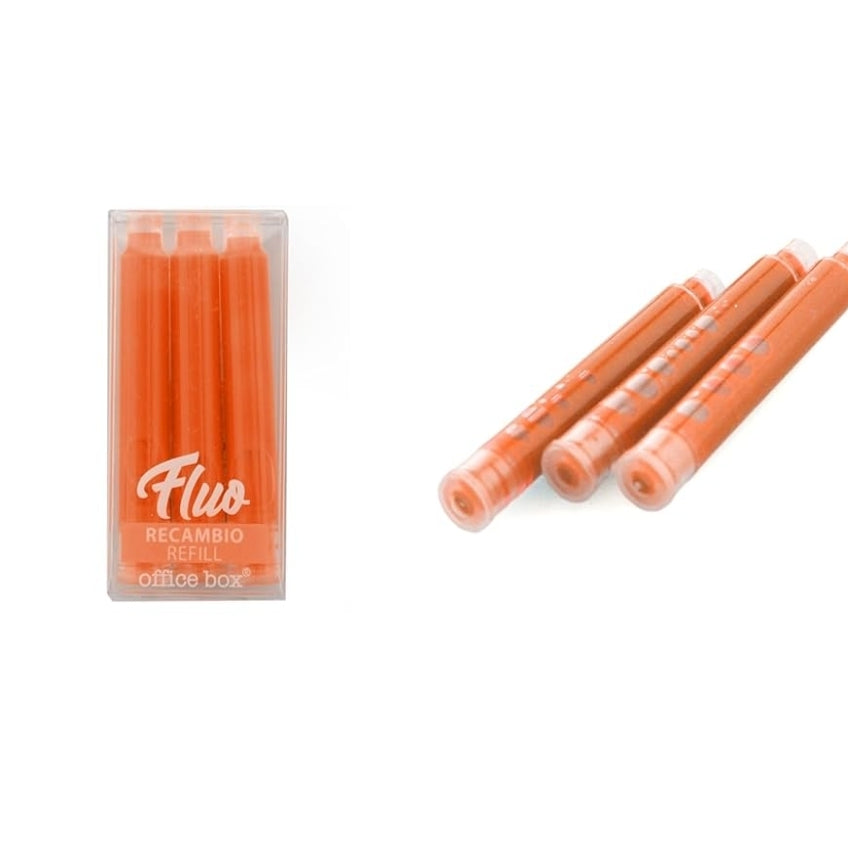 Conjunto 3 Recargas Laranja para Sublinhadores Office Box