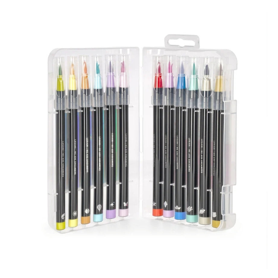 12 Brush Pens Cores Pastel Legami