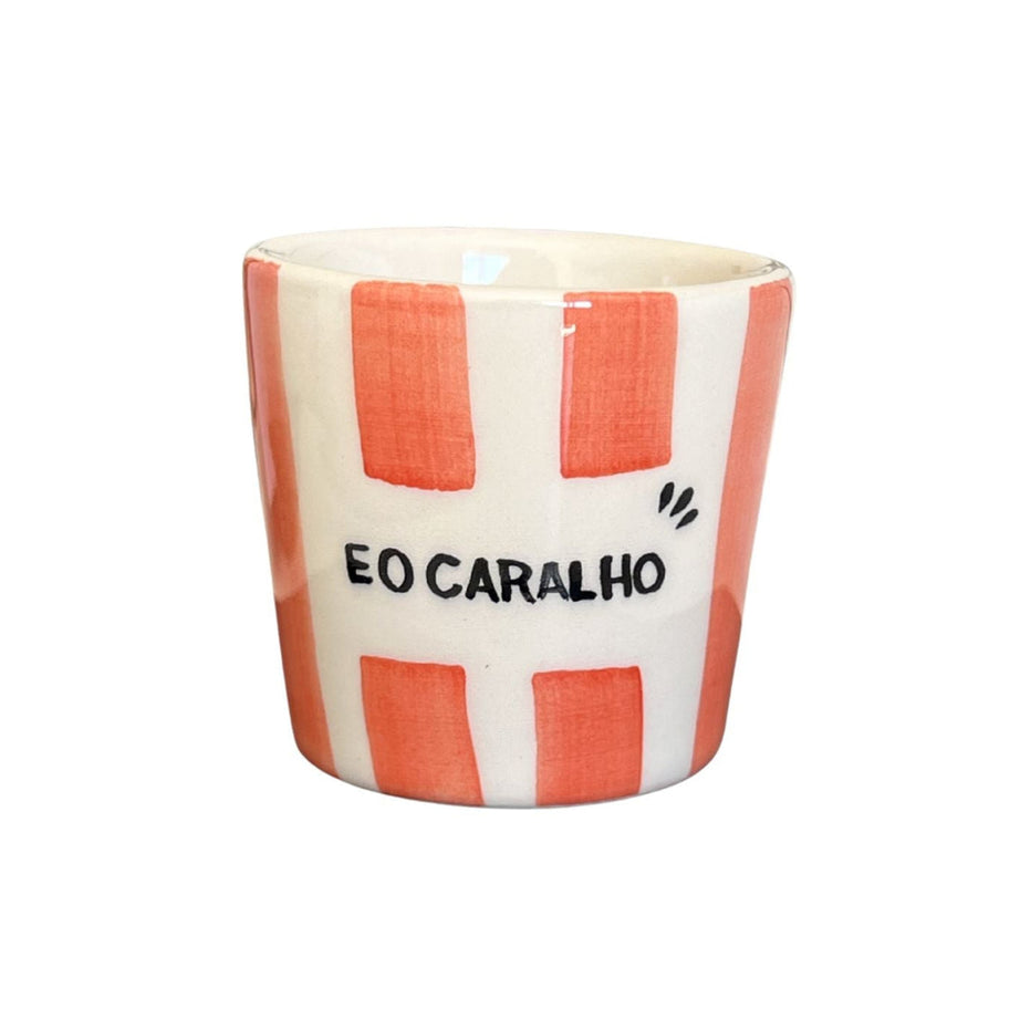 Copo Café "E o Caralho" e Marcador de Livros Listrados