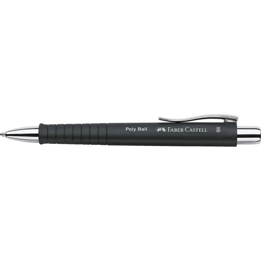 Caneta Esferográfica Poly Ball XB Preta Faber-Castell