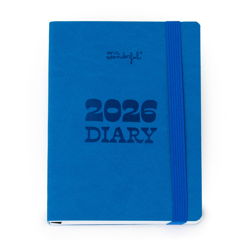 Agenda Semanal Pequena 2026 Azul Mr.Wonderful