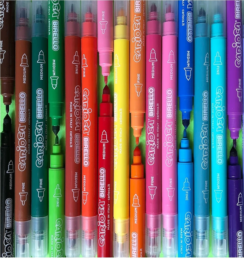 30 Marcadores Dupla Ponta Carioca