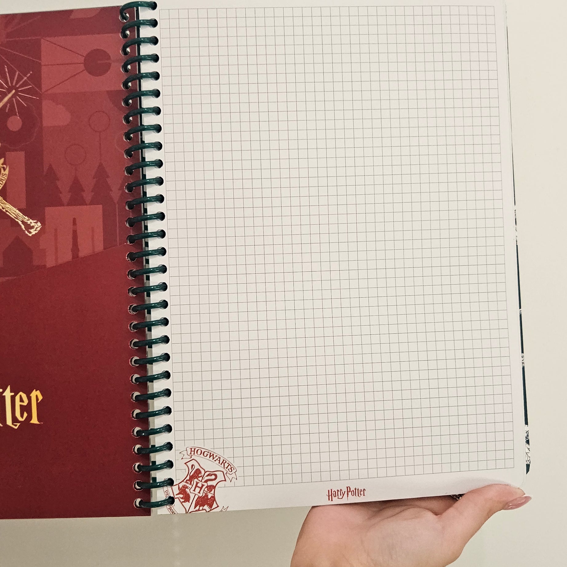 Caderno A4 em Espiral Quadriculado Harry Potter com Autocolantes e Envelope