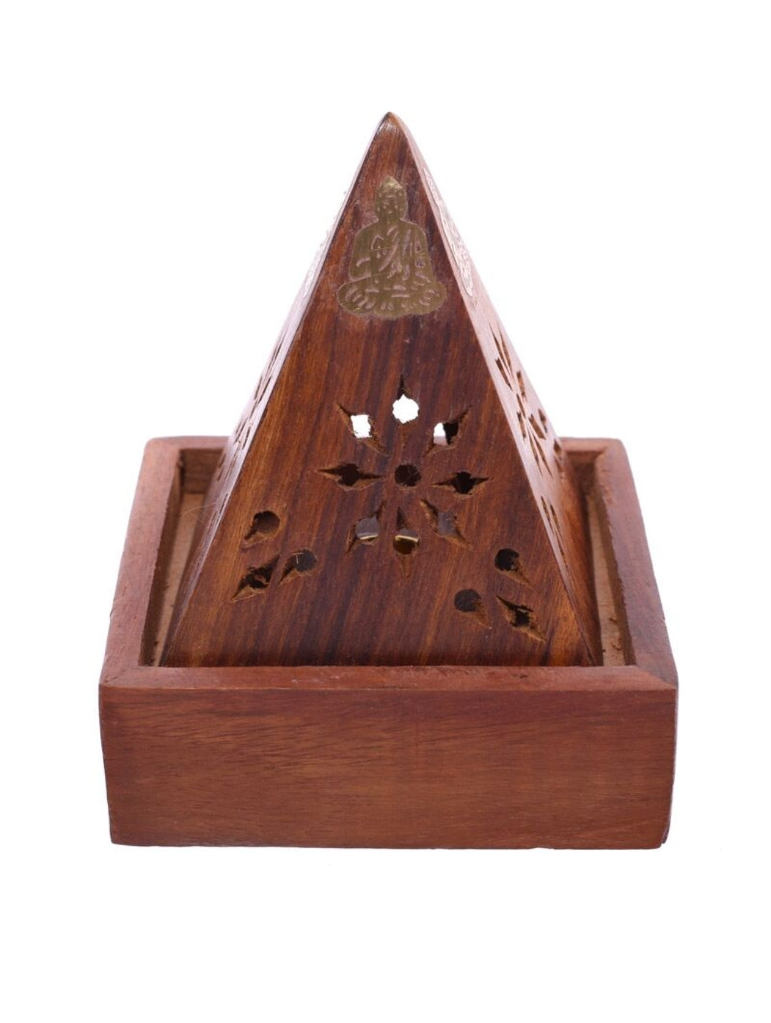 Queimador de Incenso para Cones - Pirâmide de Madeira