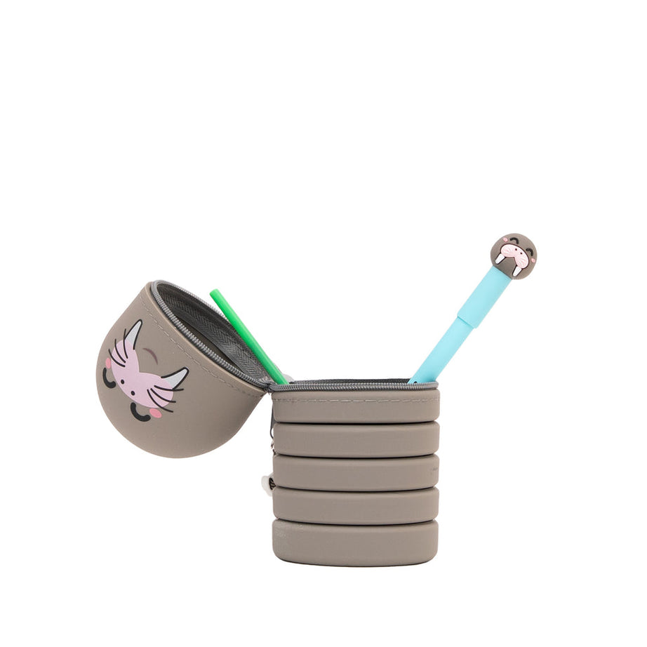 Estojo de Silicone Extensível Morsa com Caneta Apagável Morsa com Recarga Extra Mr.Wonderful