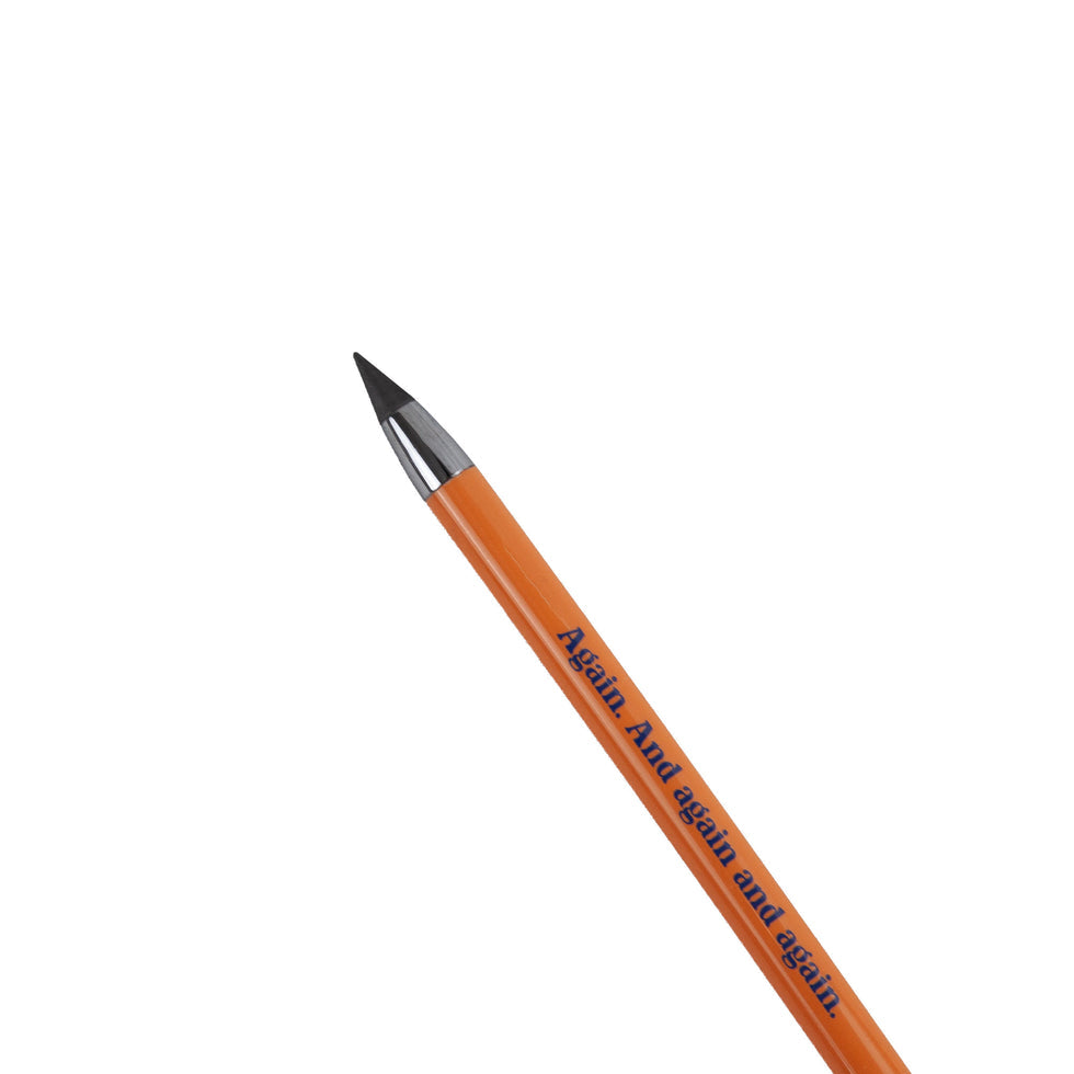 Lápis Infinito Laranja "Again. And Again and Again" Mr.Wonderful