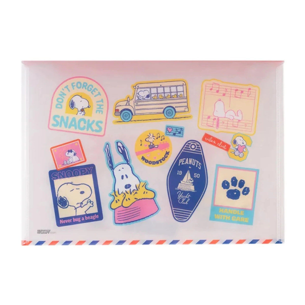 Porta Documentos A4 Snoopy com Mola