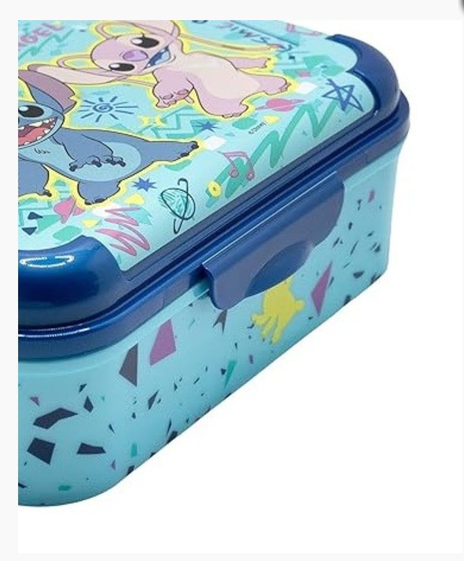 Caixa de Lanche Stitch e Angel