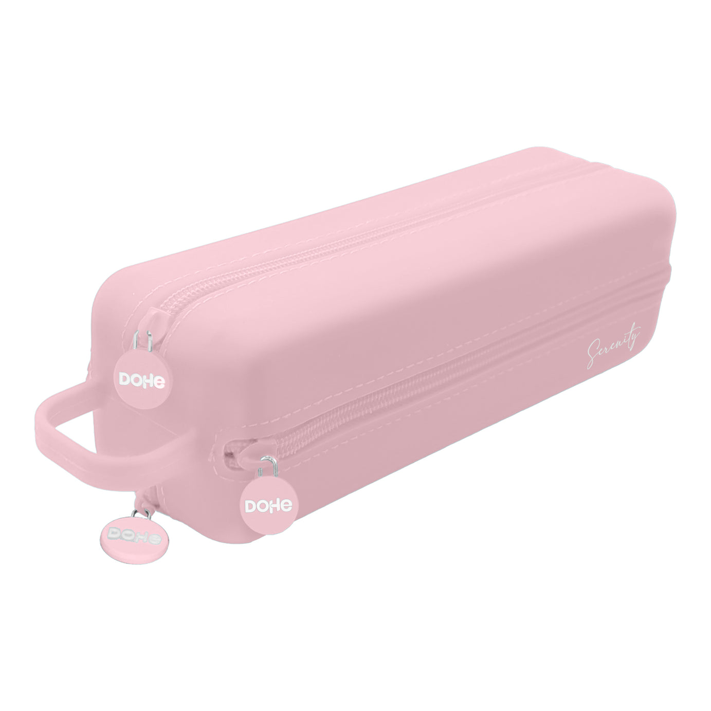 Estojo em Silicone com 4 Divisórias Rosa Pastel Dohe