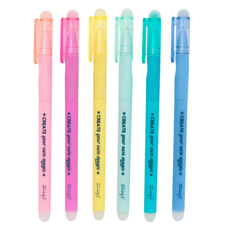 Conjunto 6 Canetas Apagáveis em Estojo Transparente "Create your own magic" Mr.Wonderful