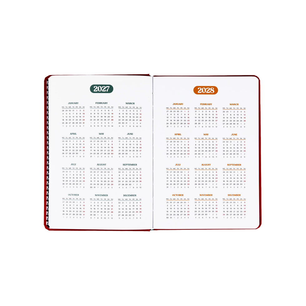 Agenda Semanal 2027 Multilingue Mr.Wonderful com Suporte para Telemóvel