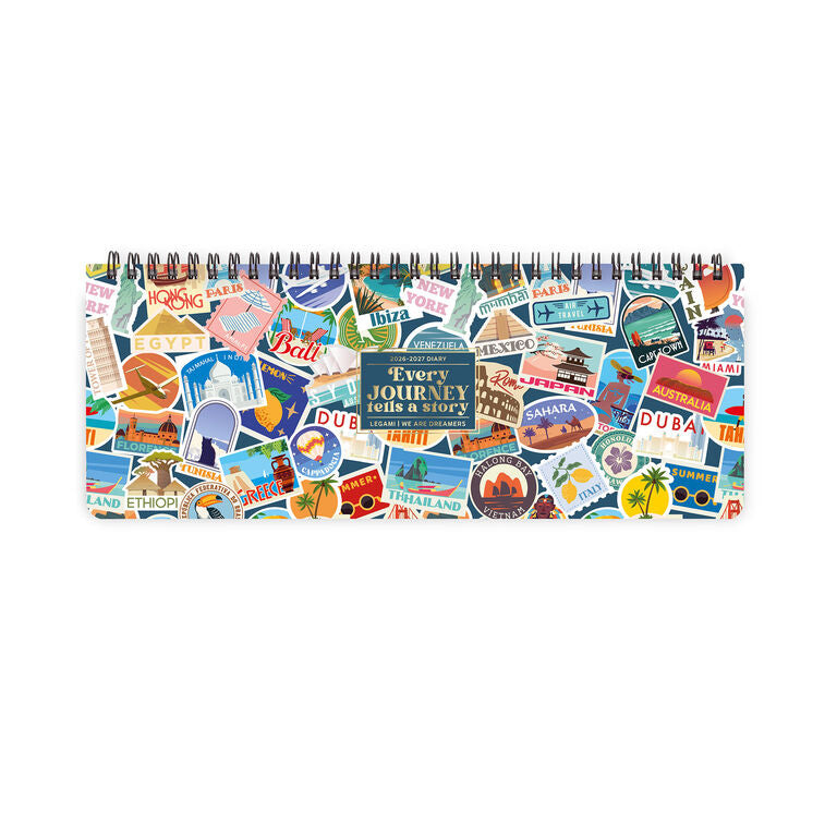 Planner Semanal 2027 Viagens Stickers Legami