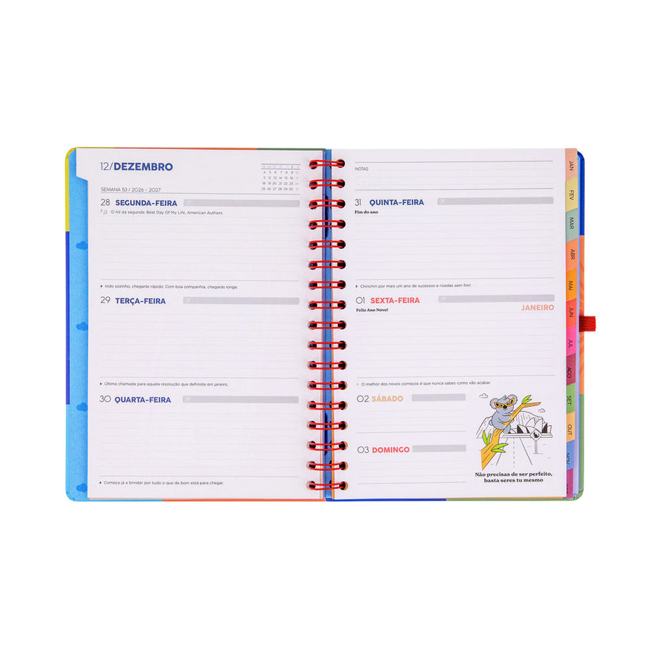 Agenda Semanal 2027 Mr.Wonderful "No Meu Mundo"