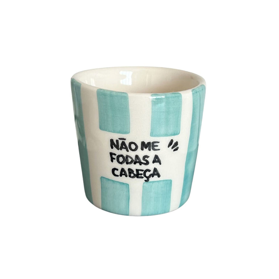 Copo Café "Não Me Fodas a Cabeça" e Marcador de Livros Listrados