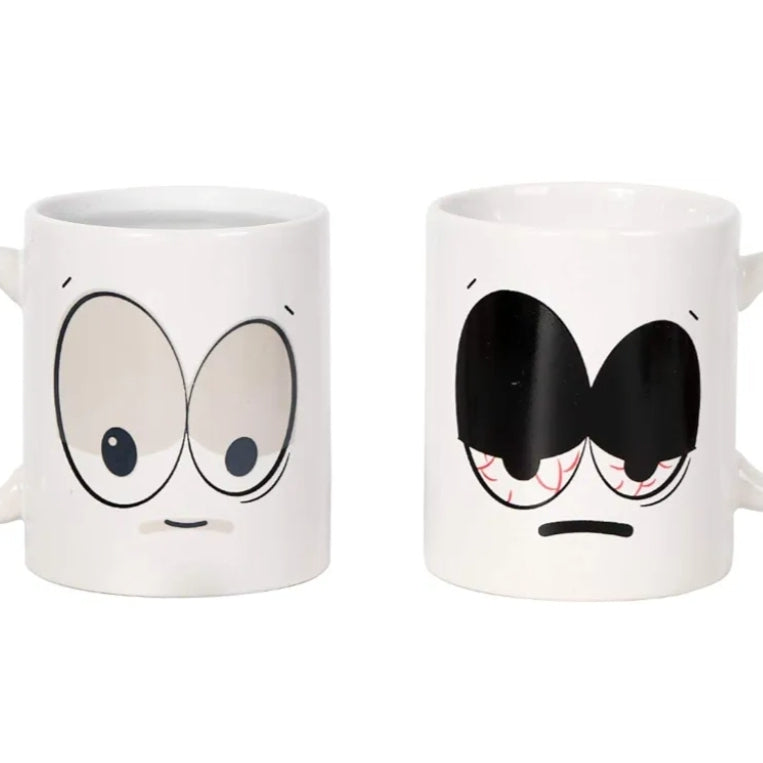 Caneca Olhos de Sono Troca Cor Quente e Frio