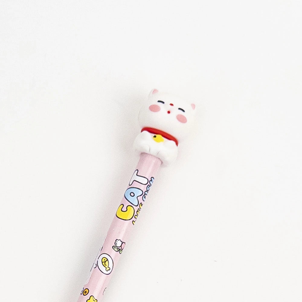 Lápis com Borracha Gato Branco