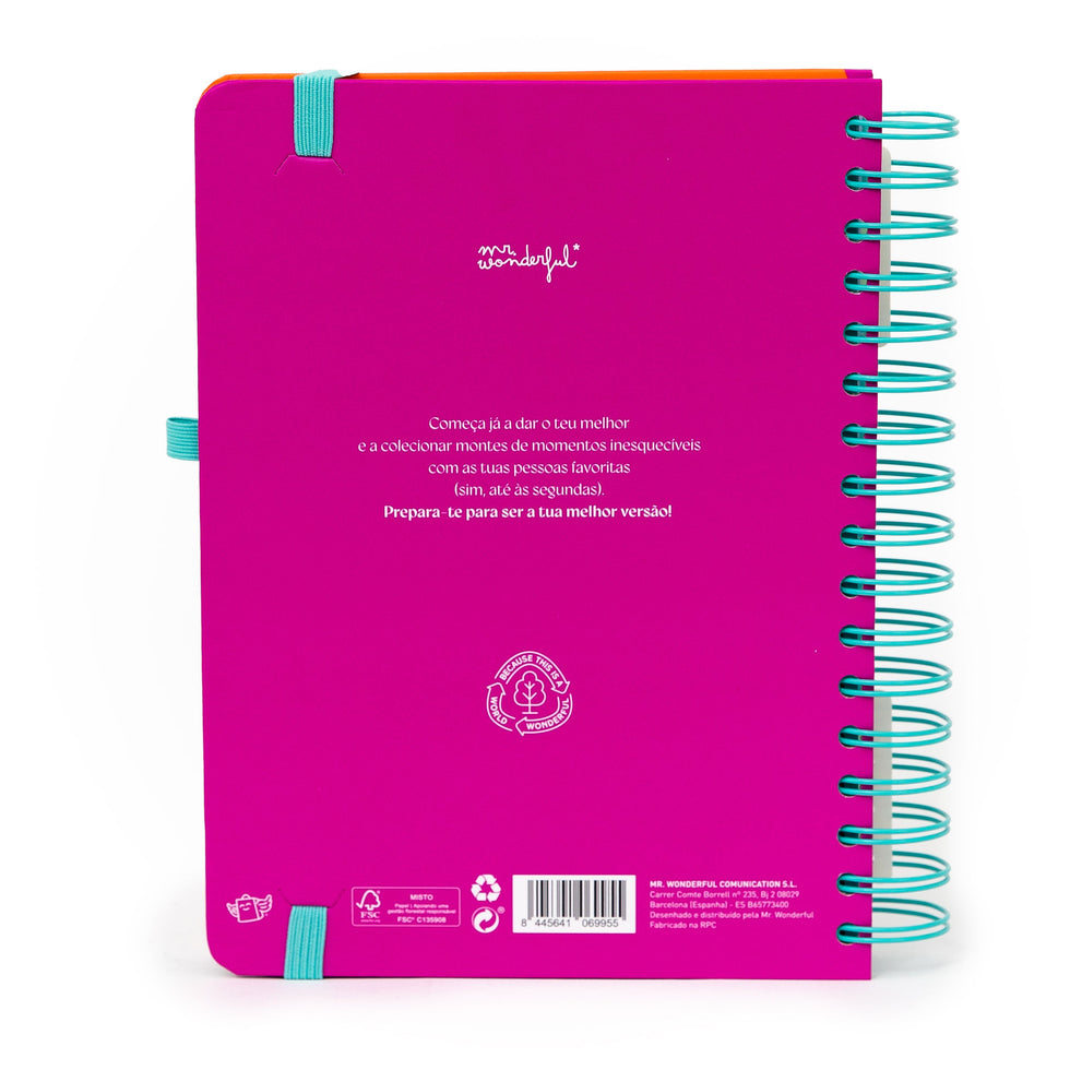 Agenda Diária Mr.Wonderful 2026 - Continua a tentar - Com Caneta Exclusiva