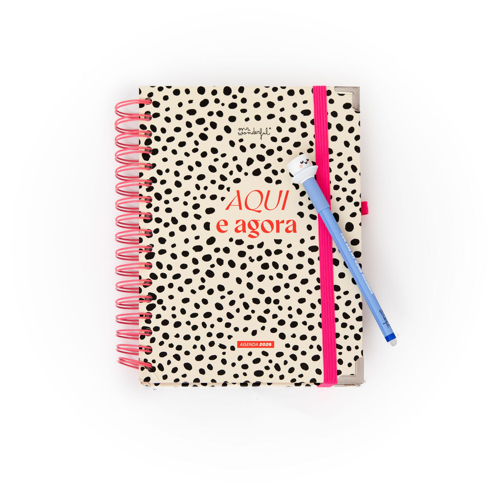 Agenda Diária Mr.Wonderful 2026 - Aqui e Agora - Com Caneta Apagável Exclusiva