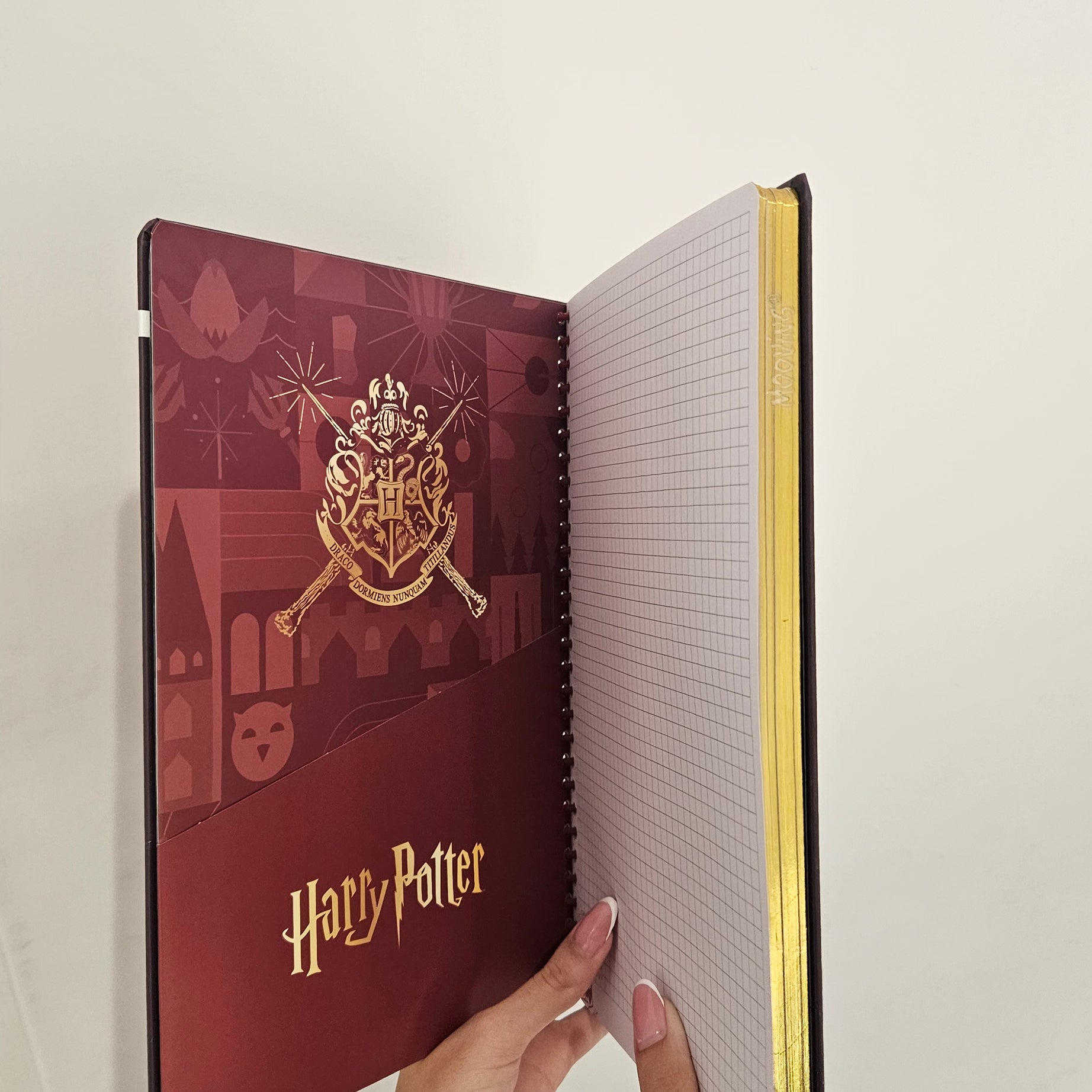 Caderno A4 em Espiral Quadriculado Harry Potter com Autocolantes e Envelope