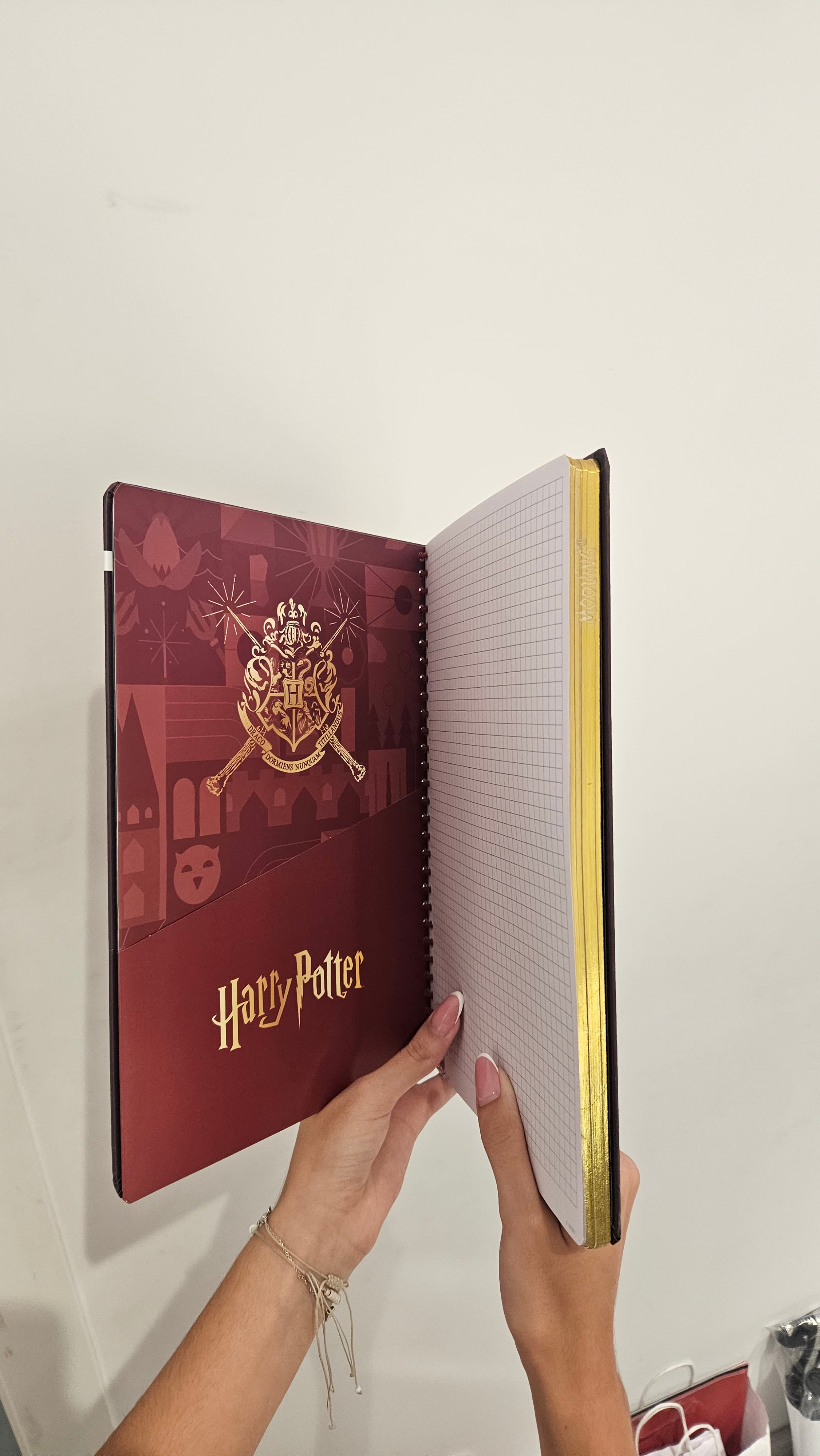 Caderno A4 em Espiral Quadriculado Harry Potter com Autocolantes e Envelope