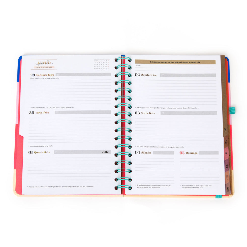 Agenda Semanal Mr.Wonderful 2026 - Por onde começamos? - Com Caneta Exclusiva