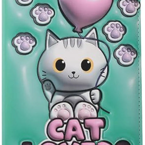 Caderno 3D A5 Gato Branco Folhas Lisas Itotal