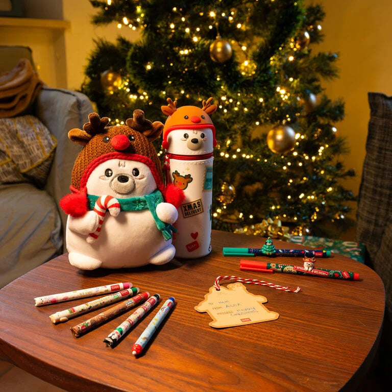 Pré-venda Estojo Kawai Urso Polar Edição Natal Legami