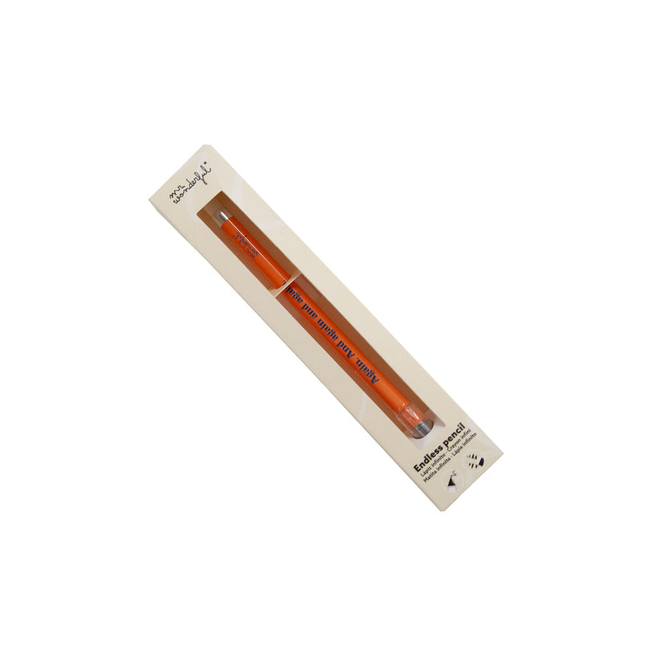 Lápis Infinito Laranja "Again. And Again and Again" Mr.Wonderful